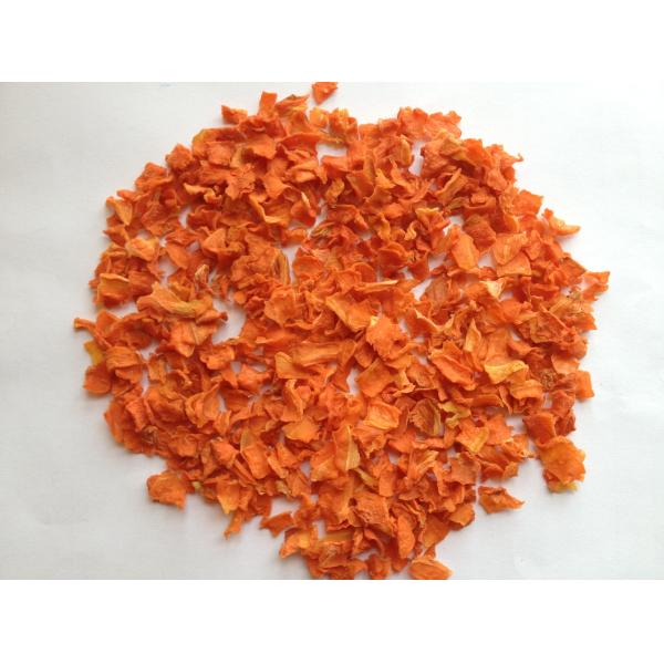 Buy Orange Colour Dried Dehydrated Carrots 10x10x3mm 3x3mm at wholesale prices