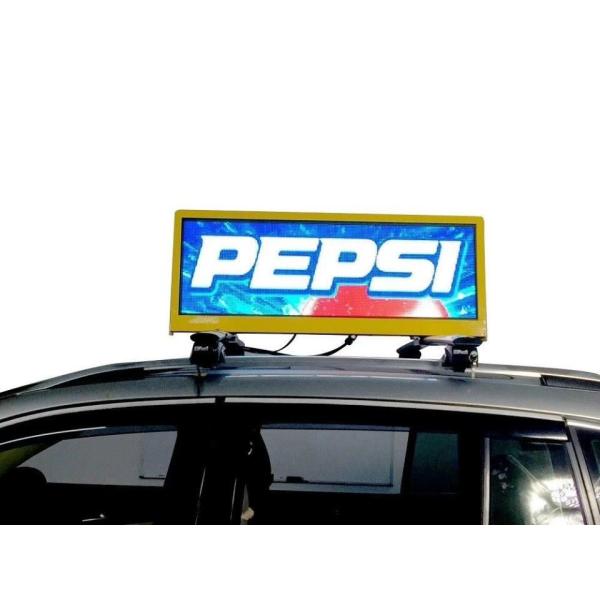 Outdoor 3mm Pitch Size Car LED Sign Display 96*32 Cm for Effective Advertising