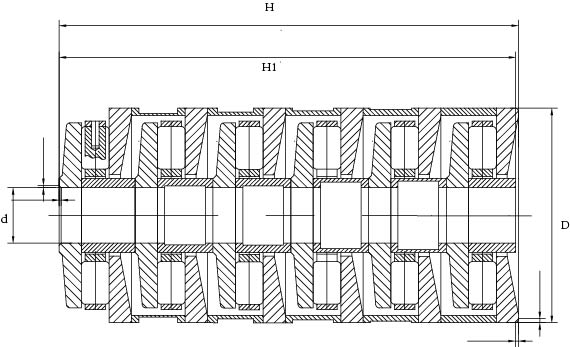 T6AR2262 22*62*132mm Multi-Stage cylindrical roller thrust bearings