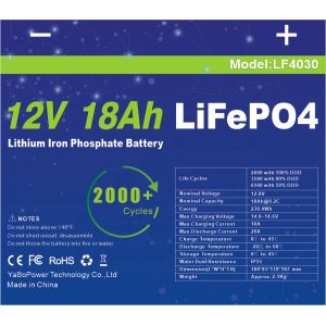 12v 18ah Lifepo4 Battery Lithium Ion Small Discharge Current 9A