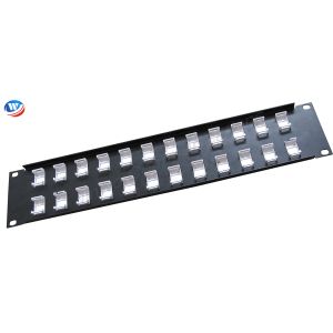 19 Inch 2U Optical Fiber Management Rack 24 Port Wall Mount Cable Organizer