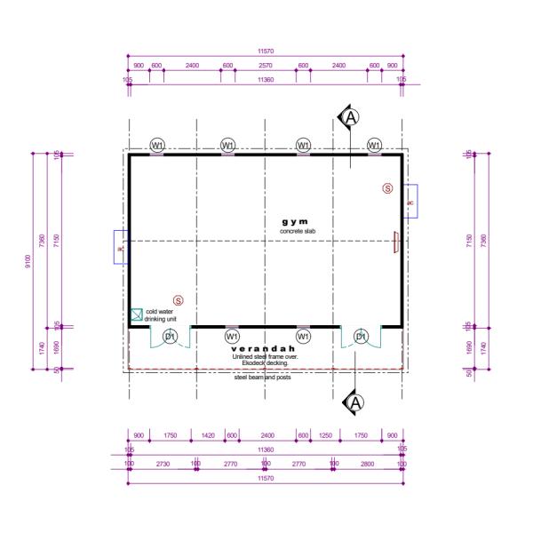 Custom Steel Structure Hangar 1550㎡ with H Section Beams