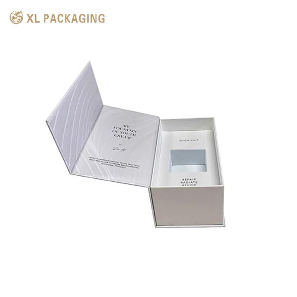 XL Packaging Custom Printed Cosmetic Boxes Cosmetic Kraft Paper Gift Box Black Gold Foil Magnet Cosmetic Box Packaging With EVA Inserts