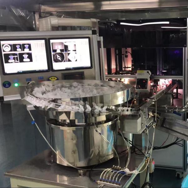 Image inspection machine with large display showing inspection status, PLC