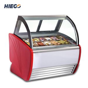 310l 390l Gelato Dipping Case Popsicle Stick Cabinet Air Cooling