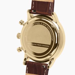 Business 316L Stainless Steel Chronograph Watch Butterfly Buckle 40x11mm Size