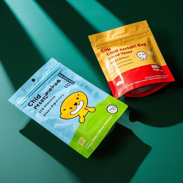 Child Resistant Zipper Bag Heavy-duty Plastic Composite Packaging Custom Sizes &