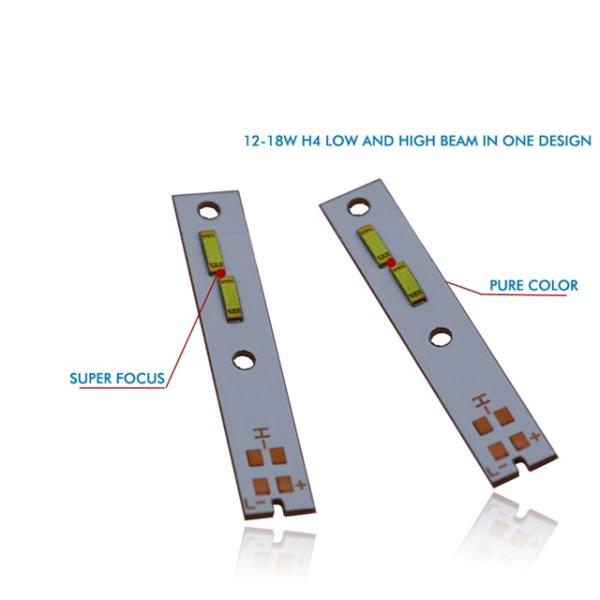 C6 1860 H4 15W DC9V LUCES CAR HEAD LIGHT LED COB CHIP 110lm/W