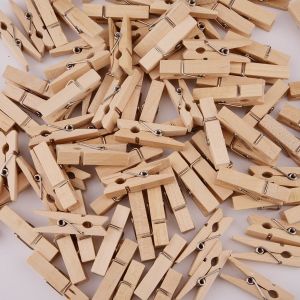 Mini Natural Wooden Craft Clothespins Pegs Clips
