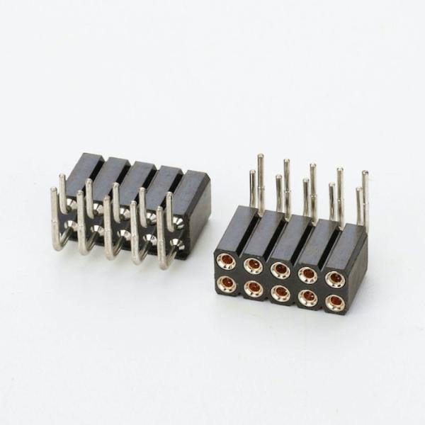 2.0MM Pitch 2x5P Female Round Pin Right Angle DIP Connector