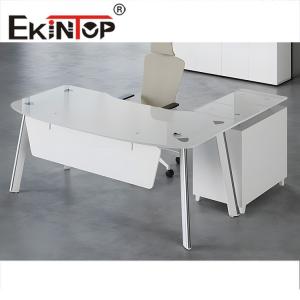 Quality Office Furniture Toughened Glass Computer Desk Thickened Materials for sale