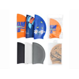 Customizable Logo Colors Silicone Swim Cap 17 In-Stock Colors Flexible