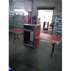 Colorful 18U Standard Rack Flight Case With 2 Pcs Of Stand And Top Table