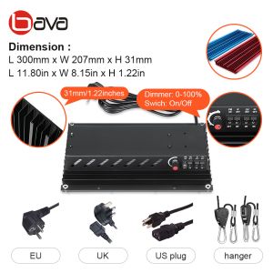 BAVAGREEN 120W Quantum Board Qb288 LM301H Dimmable LED Grow Light