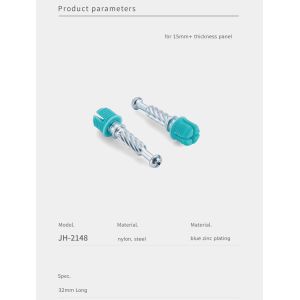32mm Cold-Rolled Steel Minifix Spreading Bolts With Dowel, Flat Pack Furniture