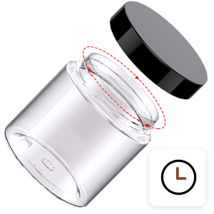 plastic jars with lids