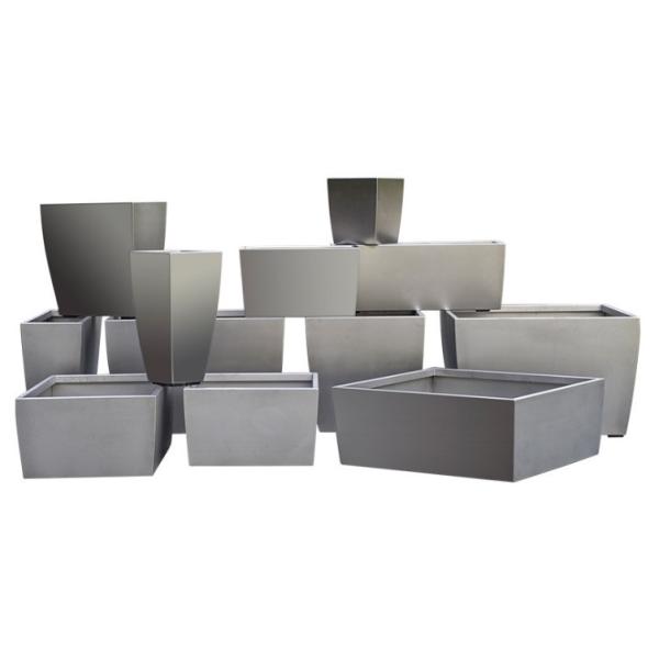 Powder Coated Galvanized Iron Matte Planter Flower Pot