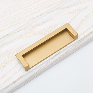 100cm Gold Zinc Alloy Hidden Handle & Knob With Screws For Drawer