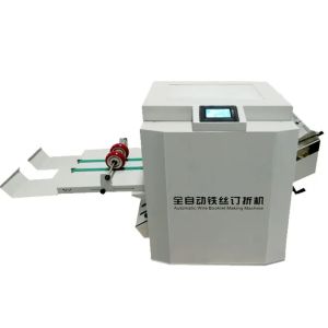 Computerized Booklet Paper Folding Binding Machine Saddle Flat Stitch Binding