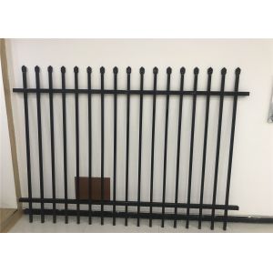 Crimped Spear Stain Black Powder Security Garrison Fencing Panels