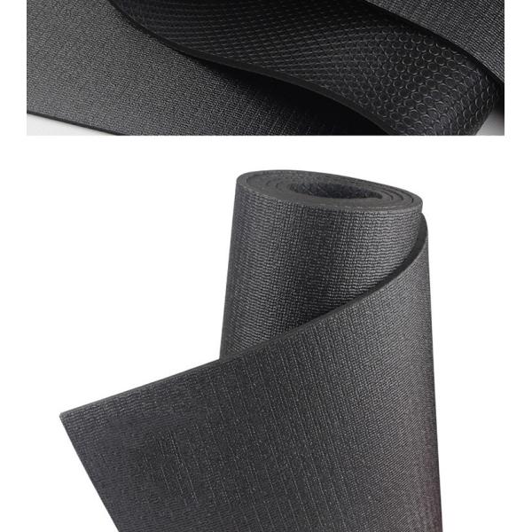 PVC High Density 72x26" Black Fitness Mat Double Layer TPE