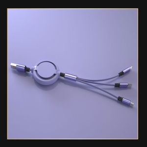 Multi Universal OD 3.5mm Fast Charging USB Cables Pink Yellow Green