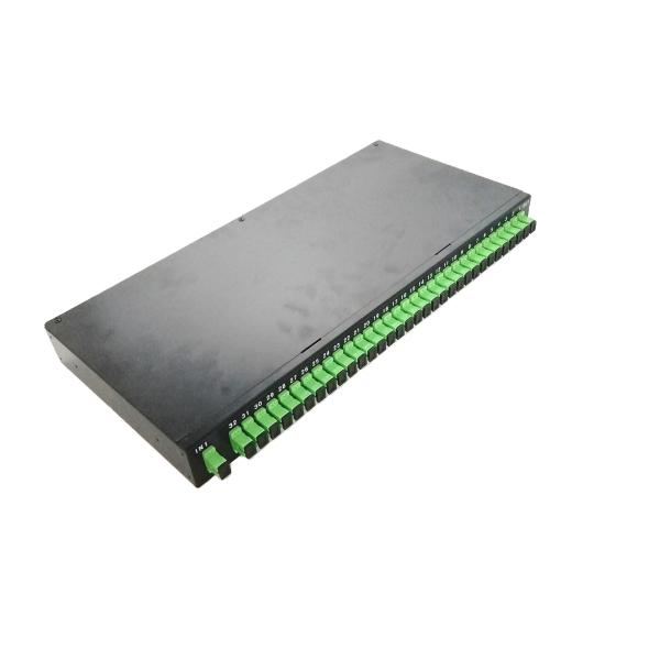 Buy Grey Black 1x32 Rack Mount Apc Fiber Optic PLC Splitter at wholesale prices