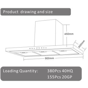 Stainless Steel Convertible Kitchen Island Range Hood Wall Mount