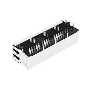 LPJG488148AENL 1x4 Port RJ45 Gigabit Magnetic Jacks 1000 Base-T Tab Up Green