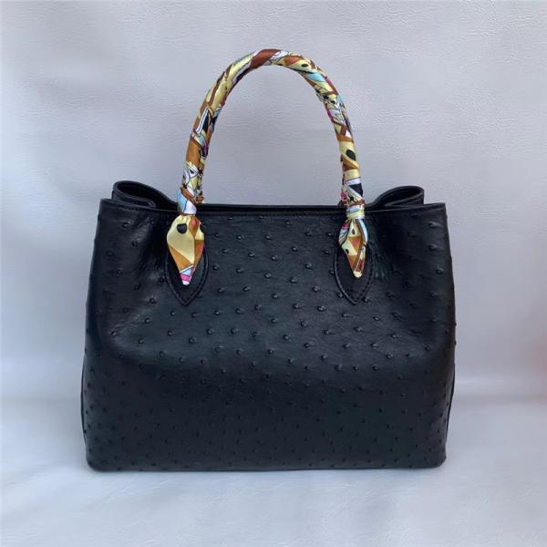 Authentic Real True Ostrich Skin Women Totes Female Handbag Genuine Exotic Leather Lady Working Purse Large Shoulder Bag