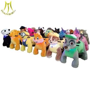 Hansel coin operated plush walking bear stuffing animal machine riding panda toy