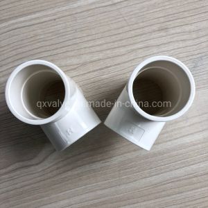 Samples US 3/Piece PVC Pipe Fitting White UPVC Equal Tee 3 Way Connector Pn16