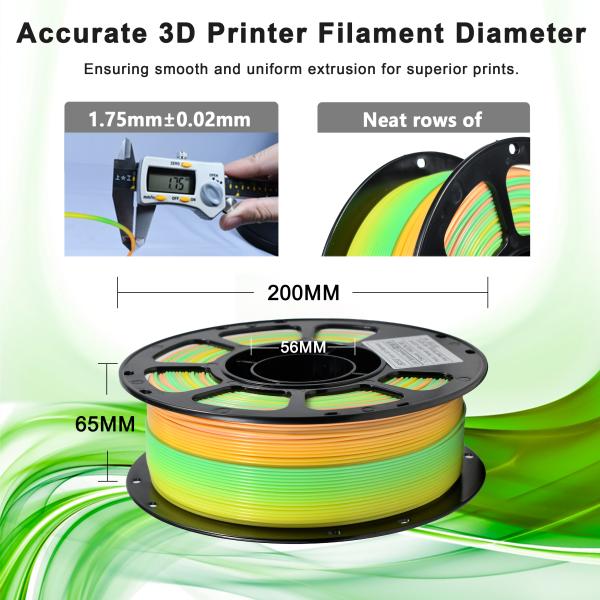 Iboss1.75mm PLA+ Rainbow Filament 1kg Morandi Rainbow 3d Printing Filament