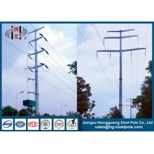 Quality 220KV Galvanized Polygonal Electrical Power Transmission Pole Climbing Ladders for sale
