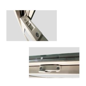 62mm Single Hung And Tilt Window White Black Color With PVC Grids