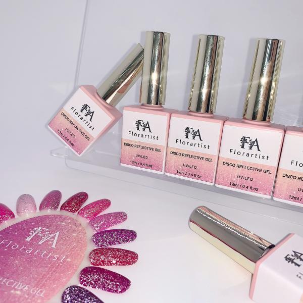 OEM Private Label 15ml Flashing Shiny Disco Gel Effect Sparkle Soak Off UV Nail Diamond Reflective Glitter Gel Polish