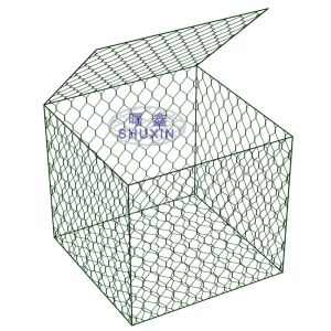 Standard Size Gabion Box Hexagonal Three Twisted Galvanized Retaining Wall