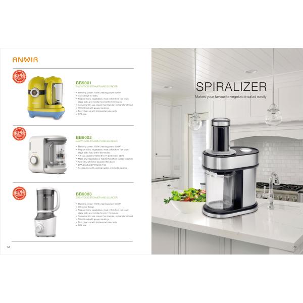 Buy ALL-in-1 Vegetable Processor, Fruit Cutter, Spiral Shredder for Electric Spiralize GK-AMR972 at wholesale prices