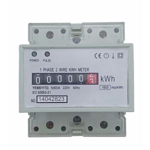 Single phase din rail electronic analog energy meter