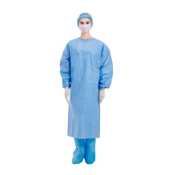 ISO V Collar Disposable Protective Suits Medical Gown Nonwoven SMS Material