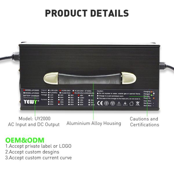 Battery charger 24V 60A li-ion battery charger 60amp Golf cart for auto 2000w charger