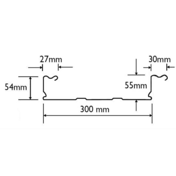0.75 - 1.0mm Composite Decking Roll Forming Machine 300mm Galvanised Metal Profile Sheet