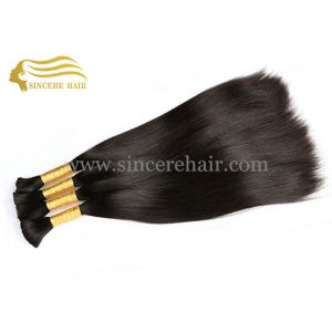 China Hot Sell 55 CM Virgin Human Hair Bulk for sale - 22 Inch Straight 100% Remy Human Hair Bulk Extensions For Sale on sale