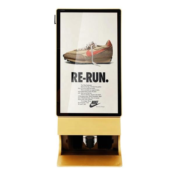 Buy Advertising Digital Signage Touch Screen Kiosk Billboard With Shoes Shine Function at wholesale prices