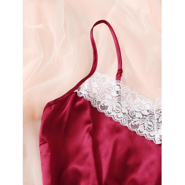 Lace Floral Sexy Bodysuit Lingerie Fashion Silk Satin Sleepwear For Womens