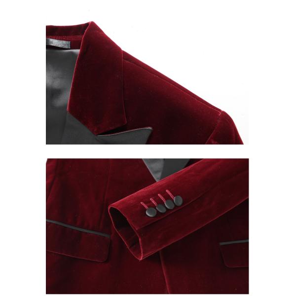 Men's Gold Velvet Casual Suit Slim Fit Velveteen Jacket for Stage Performance Hosts