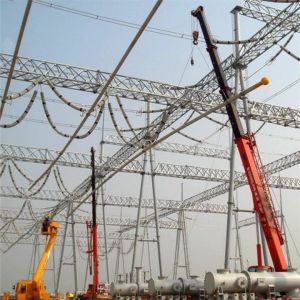 10KV Hot Dip Galvanized Electrical Power Substation Steel Structures