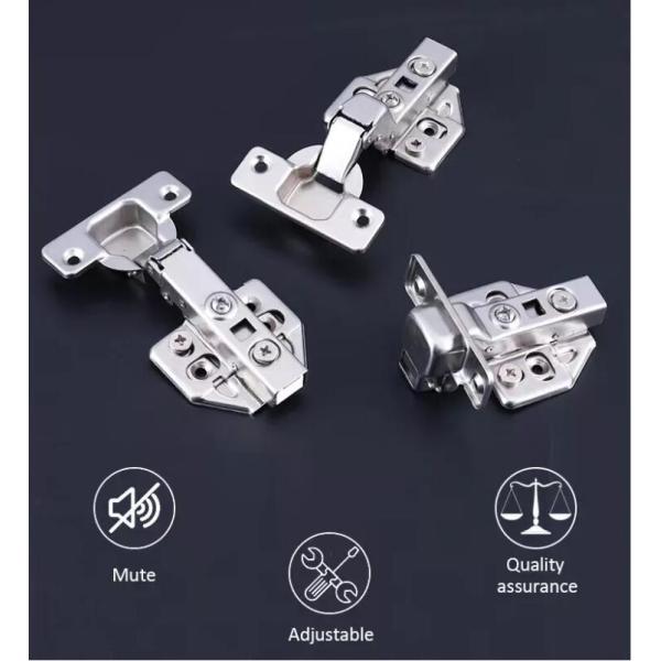 Soft Closing 35mm Cup Butterfly Plate Cabinet Door Hinges 3D Clip On Hydraulic Hinge