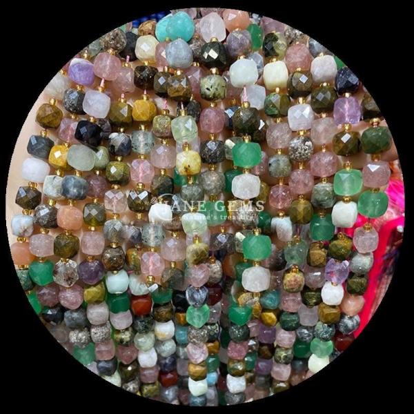 Tiny Rainbow Colored Polished Gemstone Beads Golden Obsidian Loose Strands for Jewelry Making