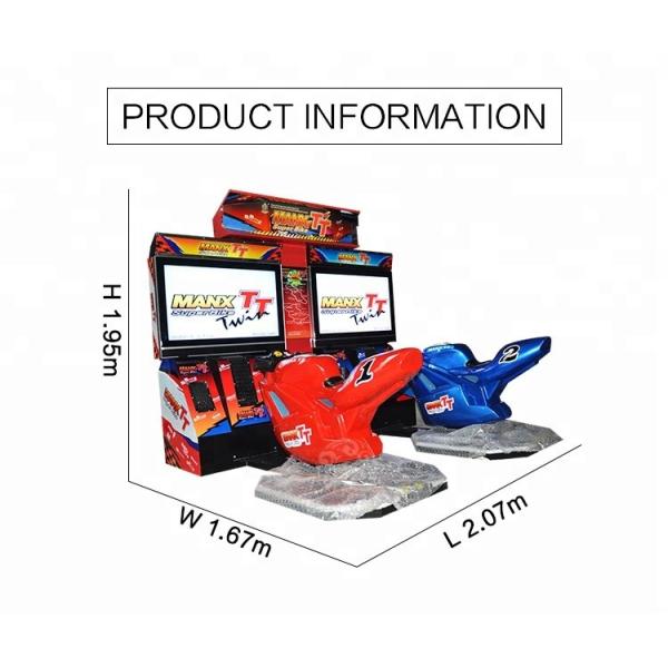Manx Tt Twin Motor Bike Gaming Machine For Game Center Initial D Stage 3